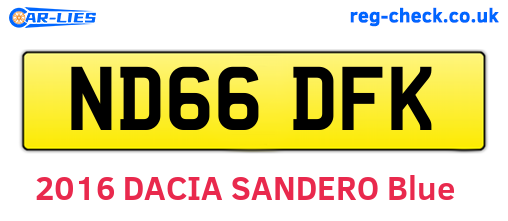ND66DFK are the vehicle registration plates.