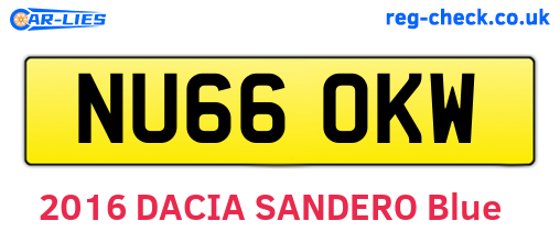 NU66OKW are the vehicle registration plates.