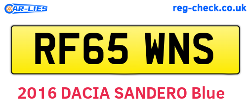 RF65WNS are the vehicle registration plates.