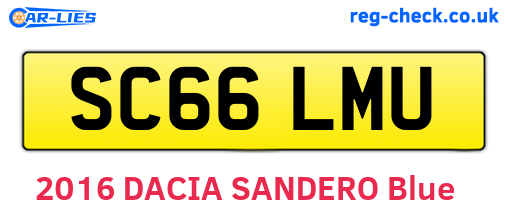 SC66LMU are the vehicle registration plates.