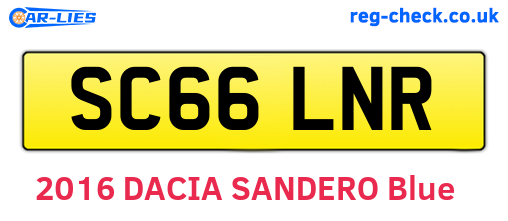 SC66LNR are the vehicle registration plates.