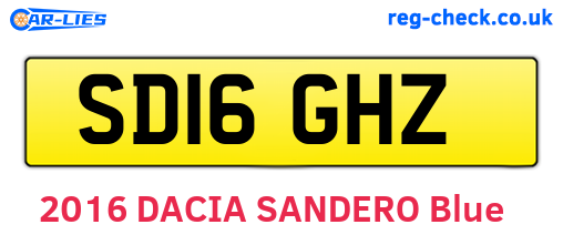 SD16GHZ are the vehicle registration plates.