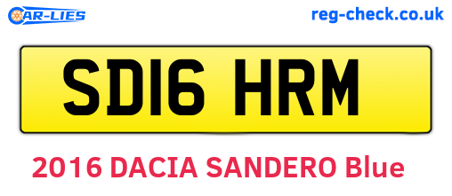 SD16HRM are the vehicle registration plates.