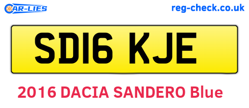 SD16KJE are the vehicle registration plates.