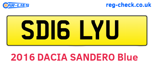 SD16LYU are the vehicle registration plates.