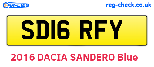 SD16RFY are the vehicle registration plates.