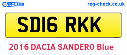 SD16RKK are the vehicle registration plates.