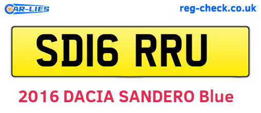 SD16RRU are the vehicle registration plates.