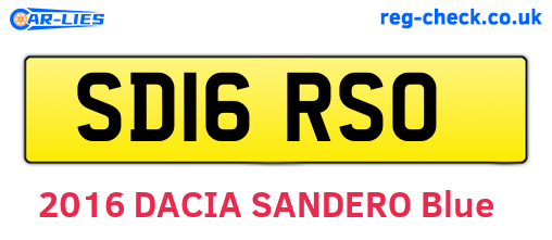 SD16RSO are the vehicle registration plates.