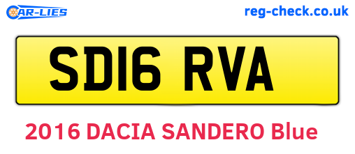 SD16RVA are the vehicle registration plates.
