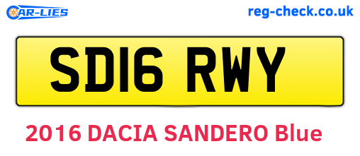 SD16RWY are the vehicle registration plates.