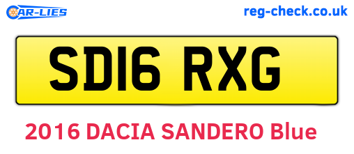 SD16RXG are the vehicle registration plates.
