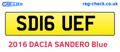 SD16UEF are the vehicle registration plates.