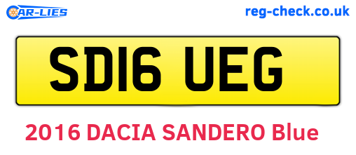 SD16UEG are the vehicle registration plates.