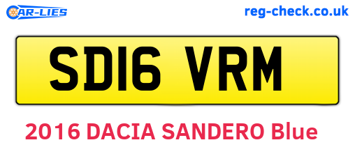 SD16VRM are the vehicle registration plates.