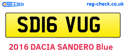 SD16VUG are the vehicle registration plates.