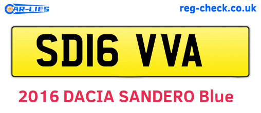 SD16VVA are the vehicle registration plates.
