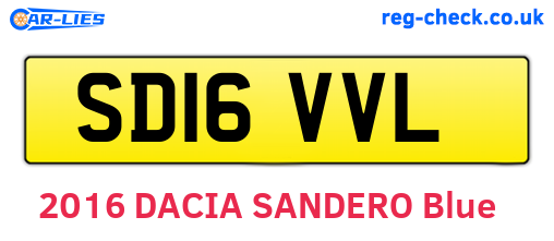 SD16VVL are the vehicle registration plates.