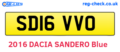 SD16VVO are the vehicle registration plates.