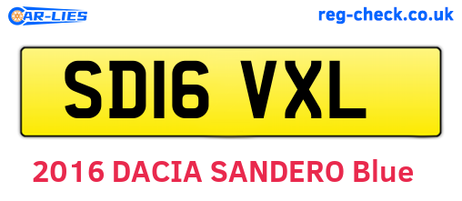 SD16VXL are the vehicle registration plates.