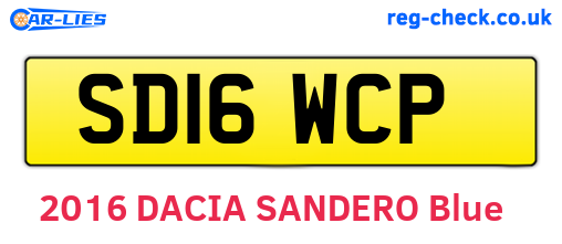 SD16WCP are the vehicle registration plates.