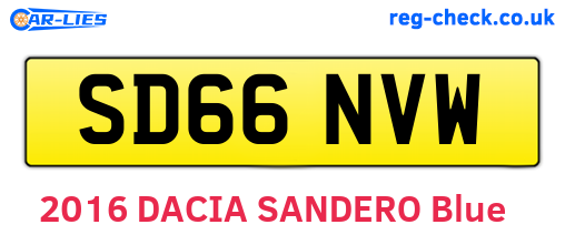 SD66NVW are the vehicle registration plates.