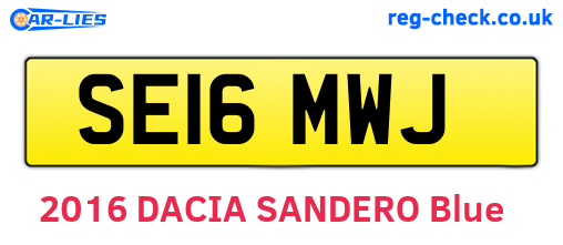 SE16MWJ are the vehicle registration plates.