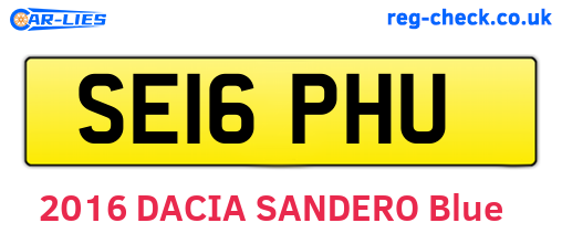 SE16PHU are the vehicle registration plates.