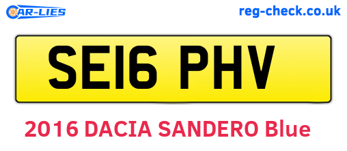 SE16PHV are the vehicle registration plates.