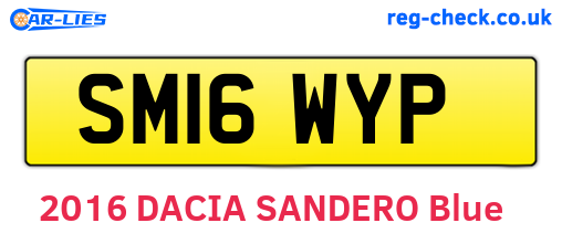 SM16WYP are the vehicle registration plates.
