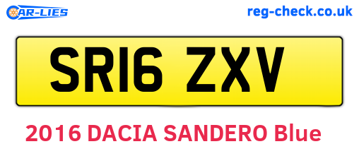 SR16ZXV are the vehicle registration plates.