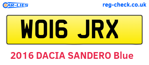 WO16JRX are the vehicle registration plates.