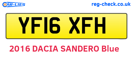 YF16XFH are the vehicle registration plates.