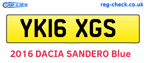 YK16XGS are the vehicle registration plates.