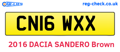 CN16WXX are the vehicle registration plates.