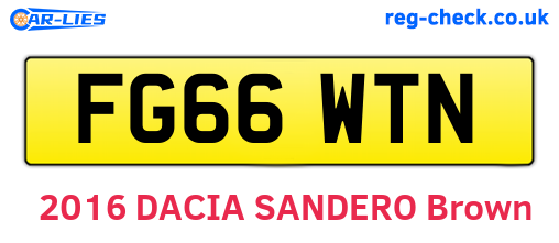 FG66WTN are the vehicle registration plates.