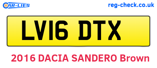 LV16DTX are the vehicle registration plates.