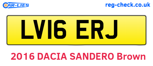 LV16ERJ are the vehicle registration plates.