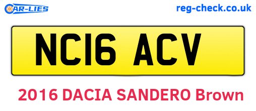 NC16ACV are the vehicle registration plates.