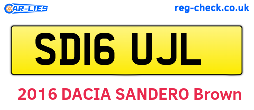 SD16UJL are the vehicle registration plates.