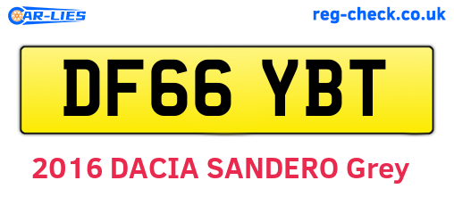 DF66YBT are the vehicle registration plates.