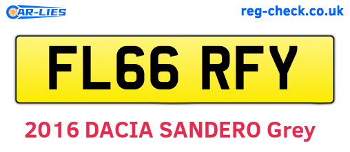 FL66RFY are the vehicle registration plates.