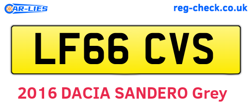 LF66CVS are the vehicle registration plates.