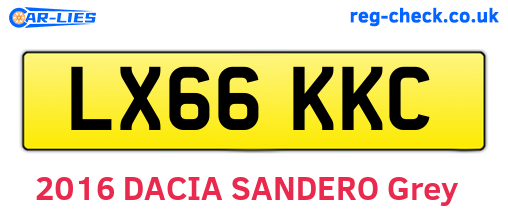LX66KKC are the vehicle registration plates.