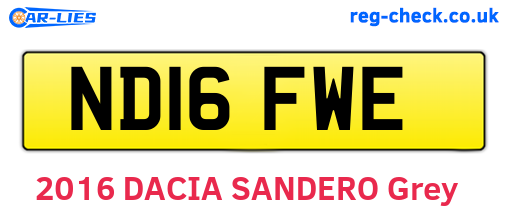 ND16FWE are the vehicle registration plates.