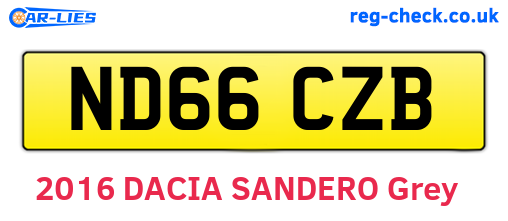 ND66CZB are the vehicle registration plates.