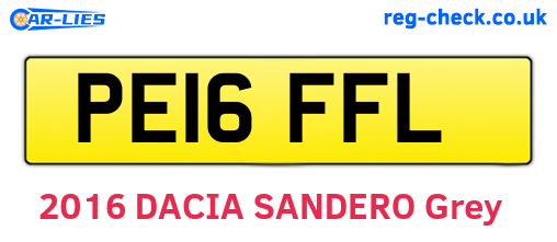 PE16FFL are the vehicle registration plates.