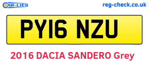 PY16NZU are the vehicle registration plates.