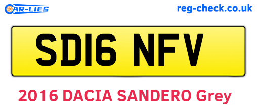 SD16NFV are the vehicle registration plates.