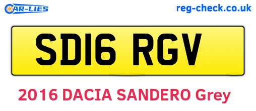 SD16RGV are the vehicle registration plates.